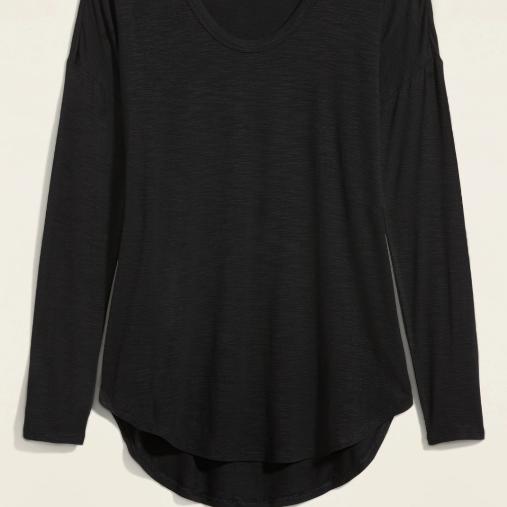NWT Old Navy Luxe Tunic Long Sleeve- Black XXL